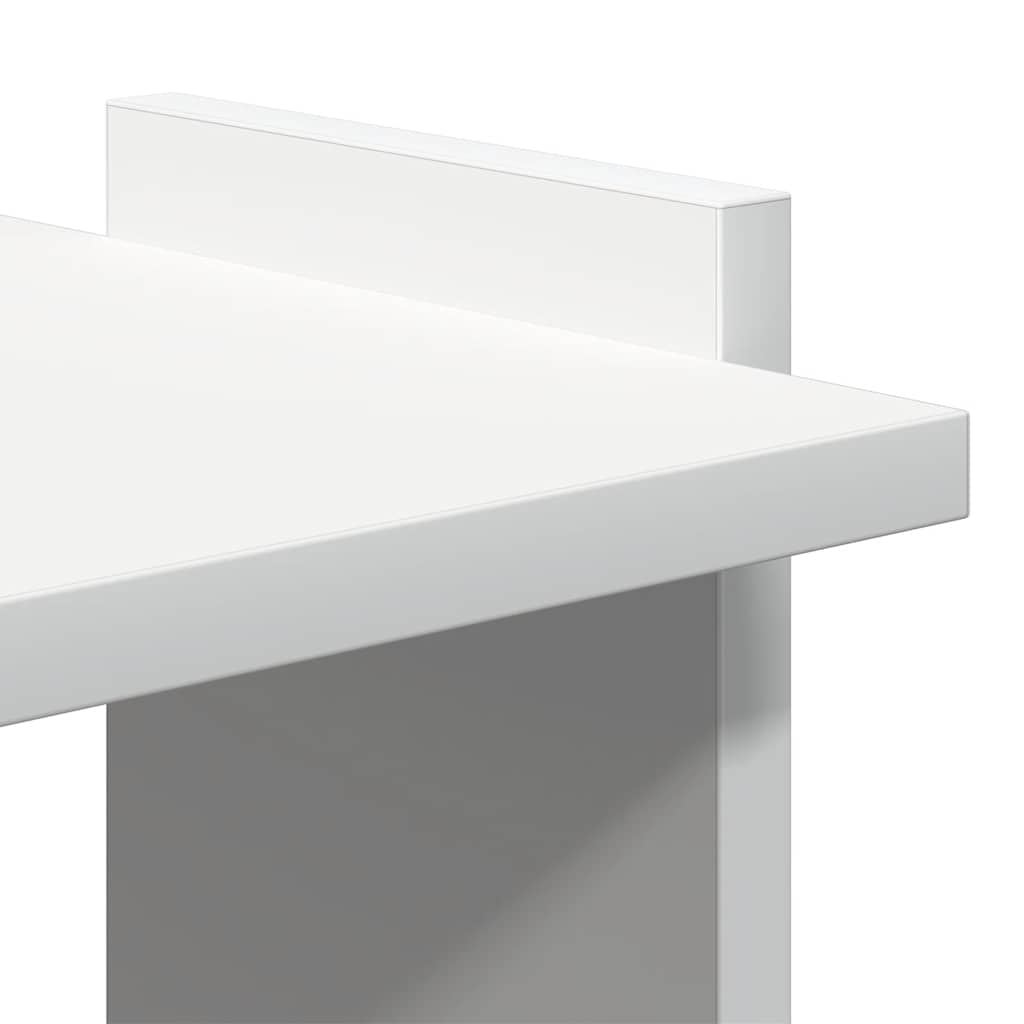 Libreria a 3 Ripiani Bianca 60x30x120 cm in Legno Multistrato