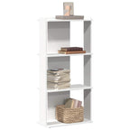 Libreria a 3 Ripiani Bianca 60x30x120 cm in Legno Multistrato