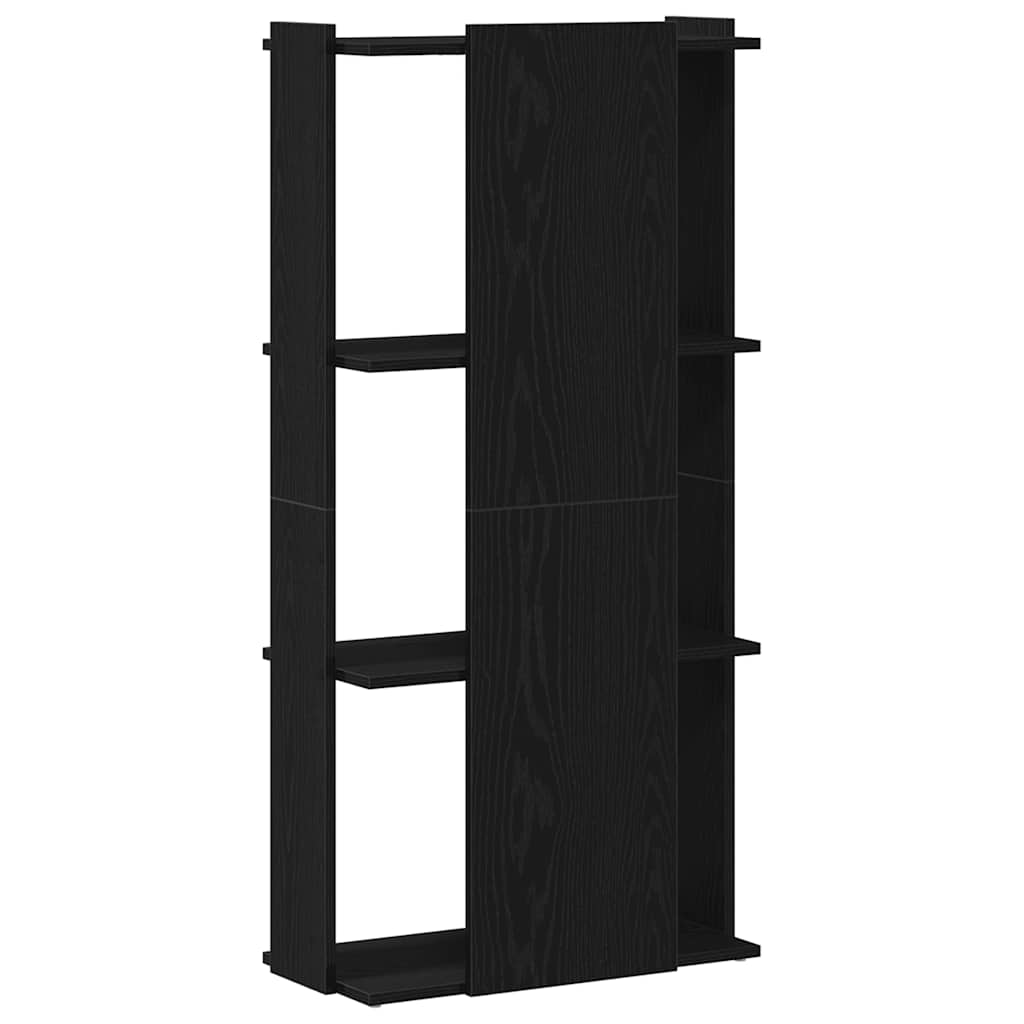 Libreria a 3 Ripiani Nera 60x30x120 cm in Legno Multistrato