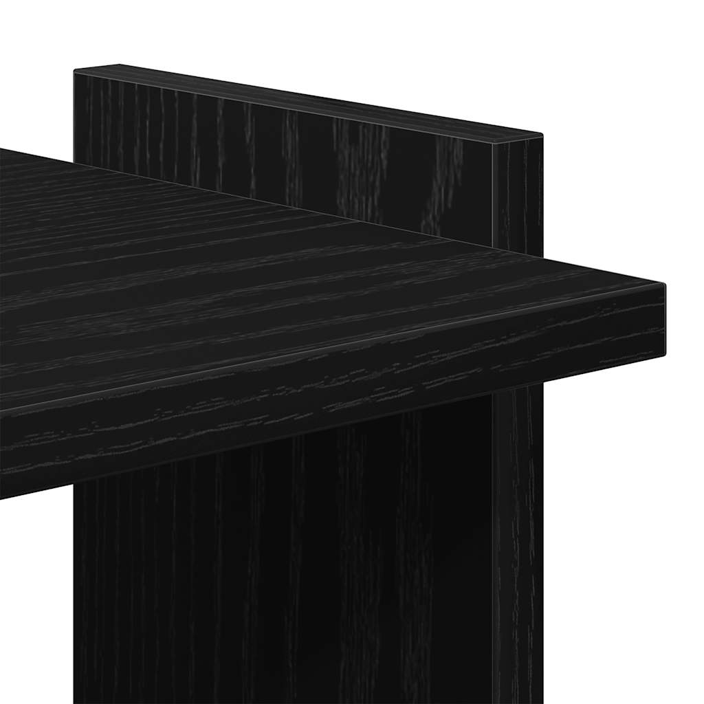 Libreria a 3 Ripiani Nera 60x30x120 cm in Legno Multistrato