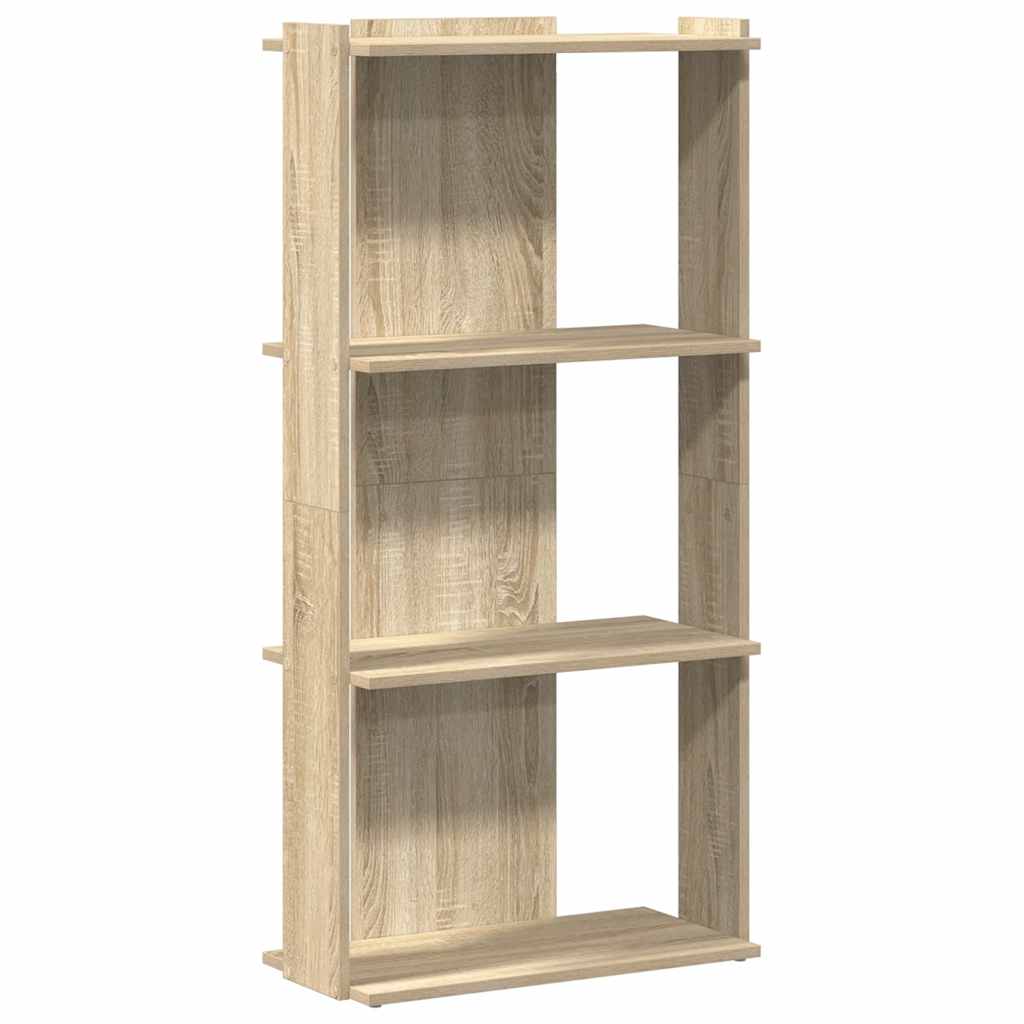 Libreria 3 Ripiani Rovere Sonoma 60x30x120 cm Legno Multistrato