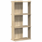 Libreria 3 Ripiani Rovere Sonoma 60x30x120 cm Legno Multistrato