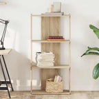 Libreria 3 Ripiani Rovere Sonoma 60x30x120 cm Legno Multistrato