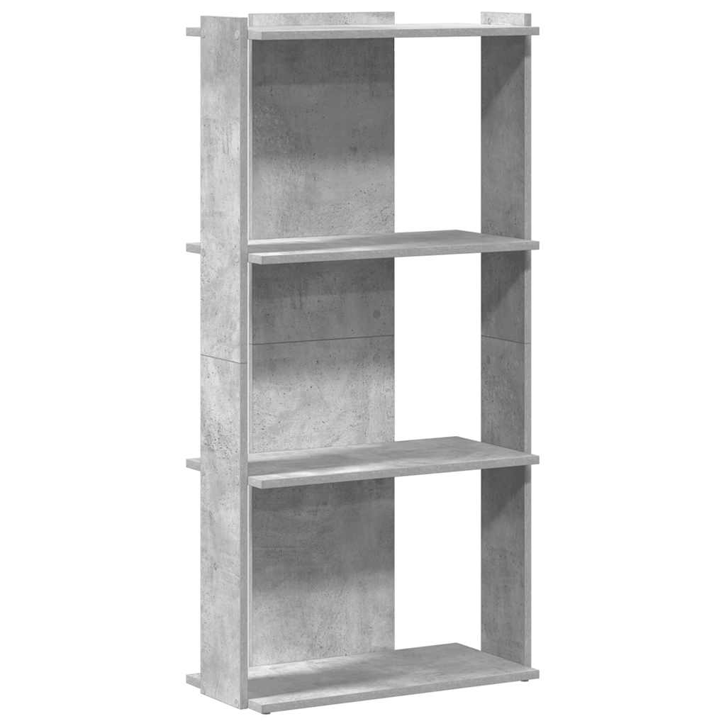 Libreria 3 Ripiani Grigio Cemento 60x30x120 cm Multistrato