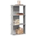 Libreria 3 Ripiani Grigio Cemento 60x30x120 cm Multistrato