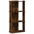 Libreria a 3 Ripiani Rovere Fumo 60x30x120 cm Legno Multistrato