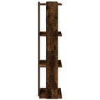 Libreria a 3 Ripiani Rovere Fumo 60x30x120 cm Legno Multistrato