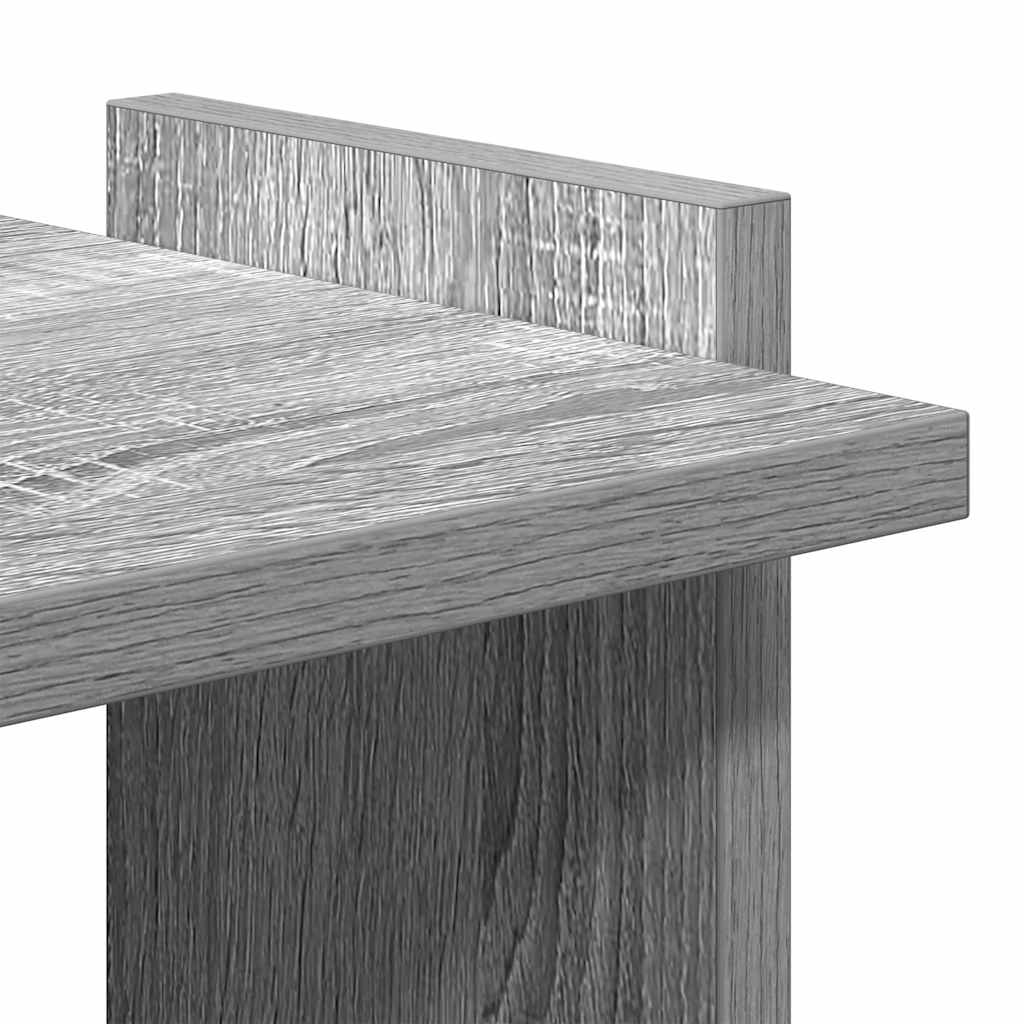 Libreria 3 Ripiani Grigio Sonoma 60x30x120cm Legno Multistrato