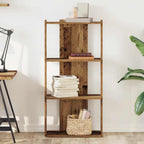 Libreria a 3 Ripiani Legno Vecchio 60x30x120 cm in Truciolato