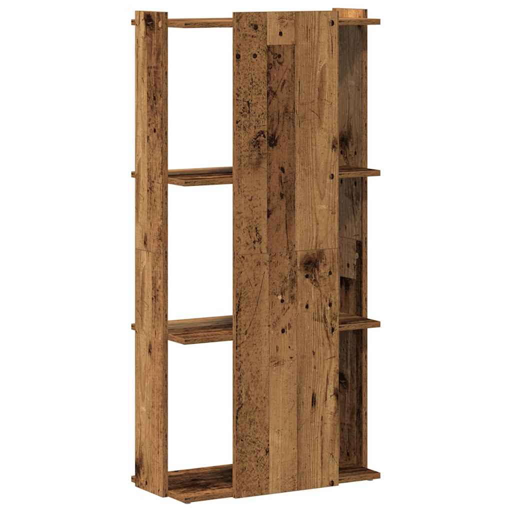 Libreria a 3 Ripiani Legno Vecchio 60x30x120 cm in Truciolato