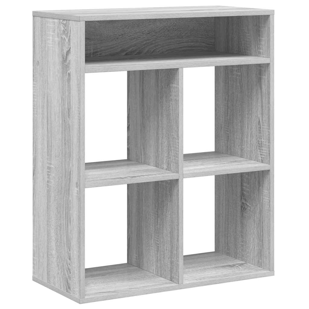 Libreria Grigio Sonoma 66x31x80 cm in Legno Multistrato