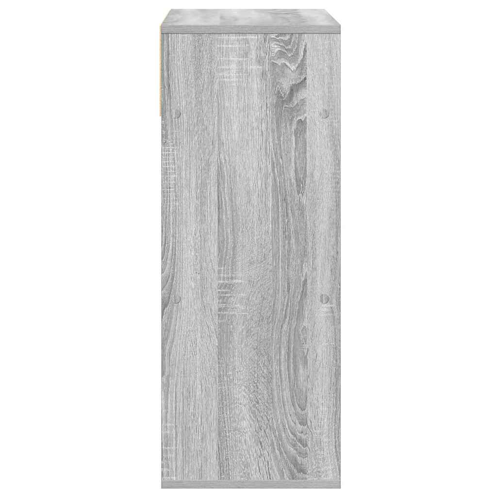 Libreria Grigio Sonoma 66x31x80 cm in Legno Multistrato