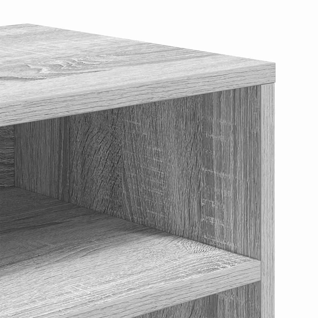 Libreria Grigio Sonoma 66x31x80 cm in Legno Multistrato