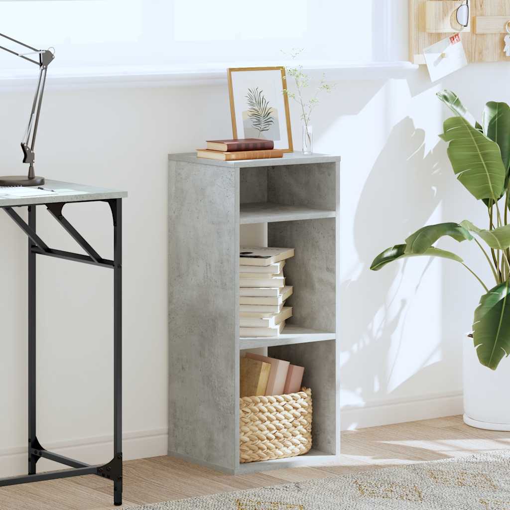 Libreria Grigio Cemento 34x31x80 cm in Legno Multistrato