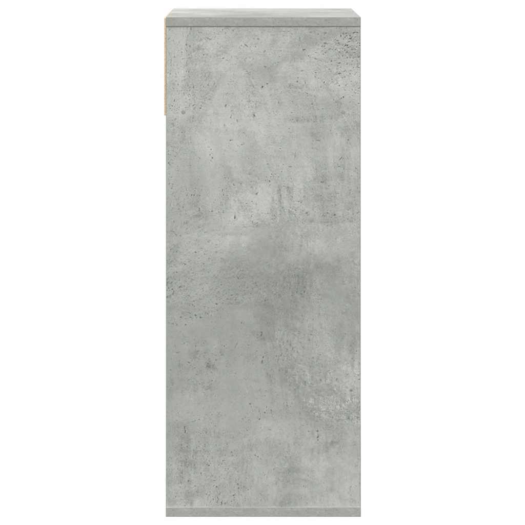 Libreria Grigio Cemento 34x31x80 cm in Legno Multistrato