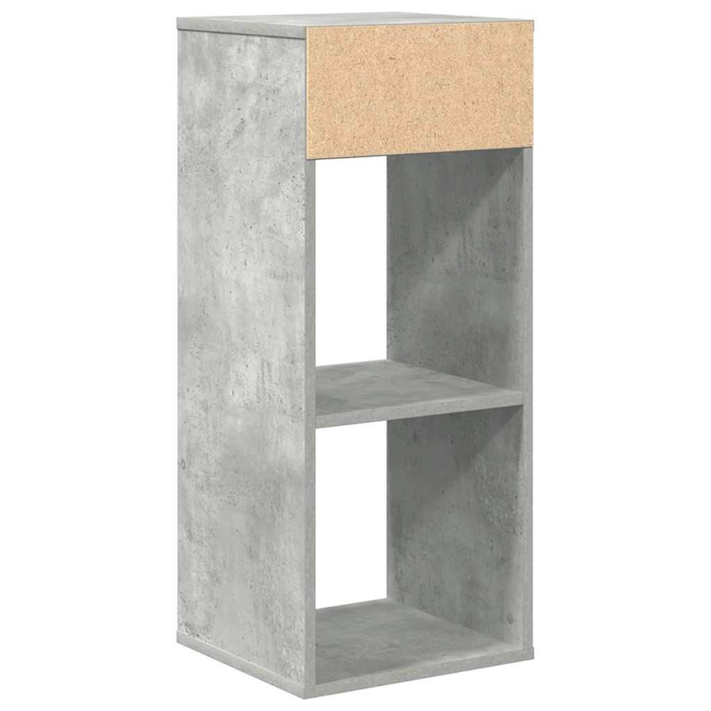 Libreria Grigio Cemento 34x31x80 cm in Legno Multistrato