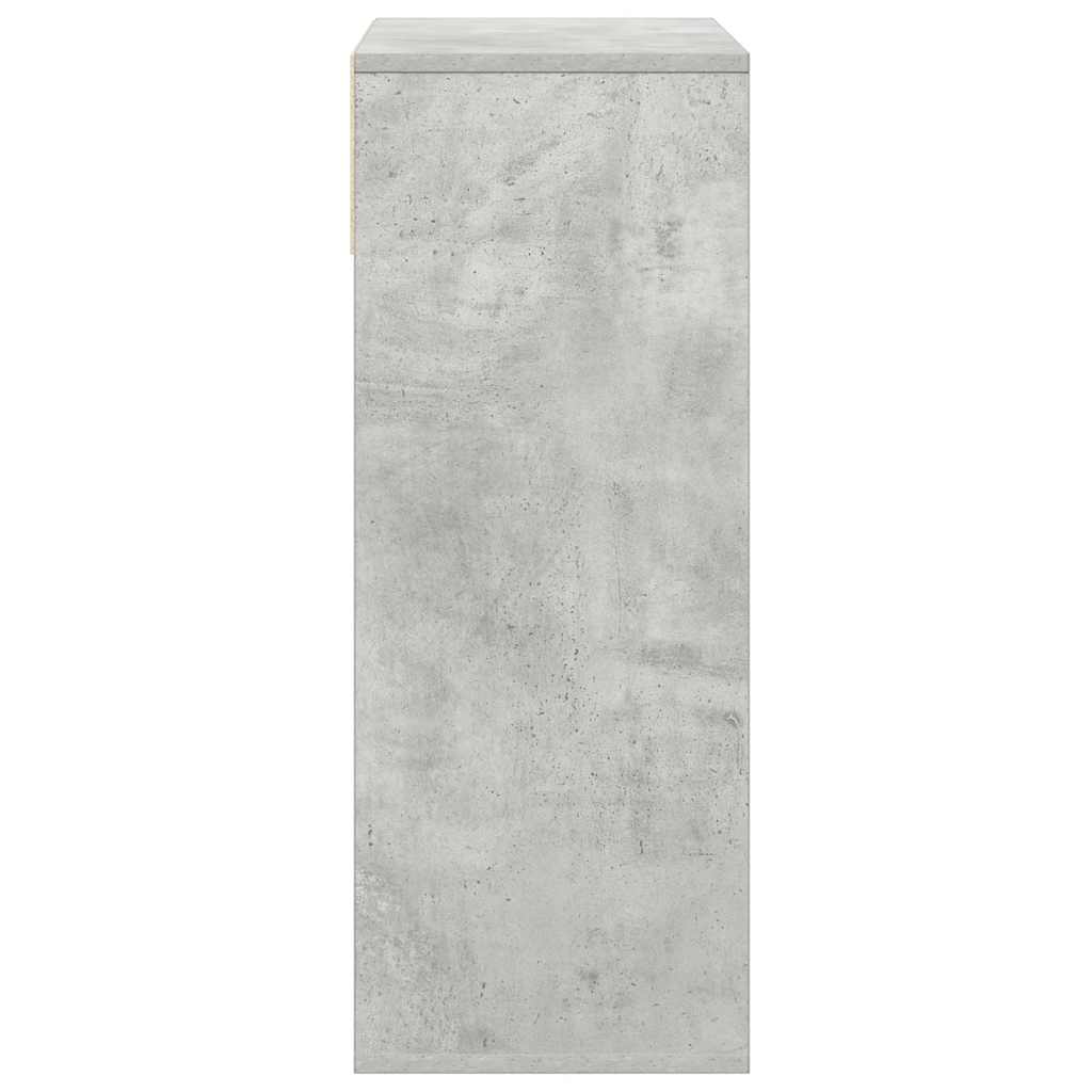 Libreria Grigio Cemento 66x31x80 cm in Legno Multistrato