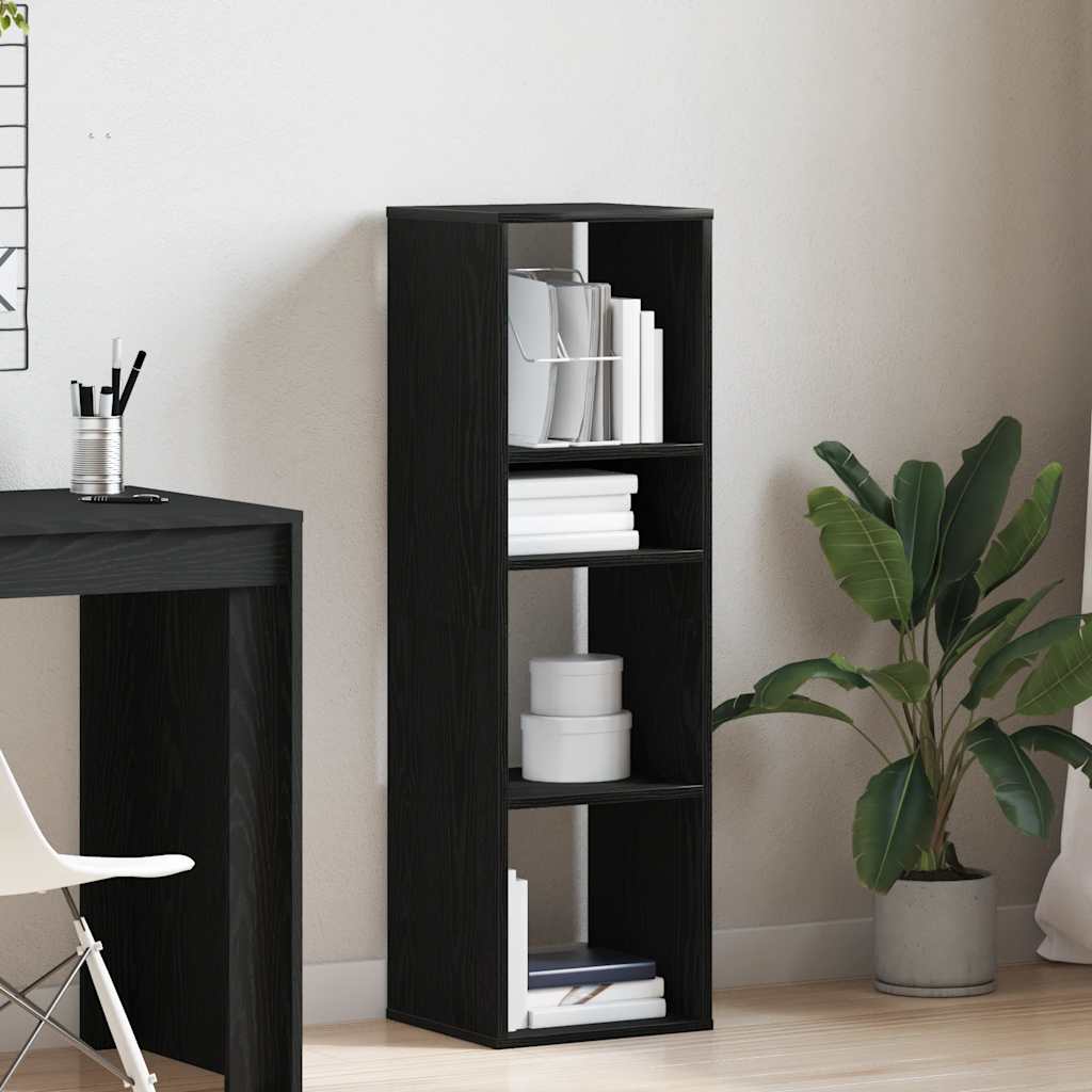 Libreria Nera 34x31x112 cm in Legno Multistrato