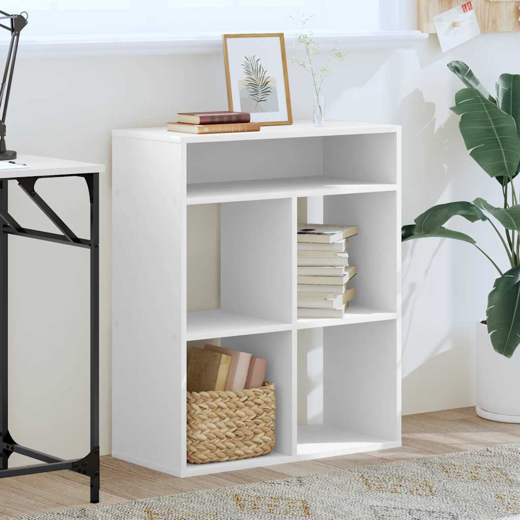 Libreria Bianca 66x31x80 cm in Legno Multistrato