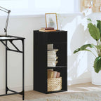 Libreria Nera 34x31x80 cm in Legno Multistrato