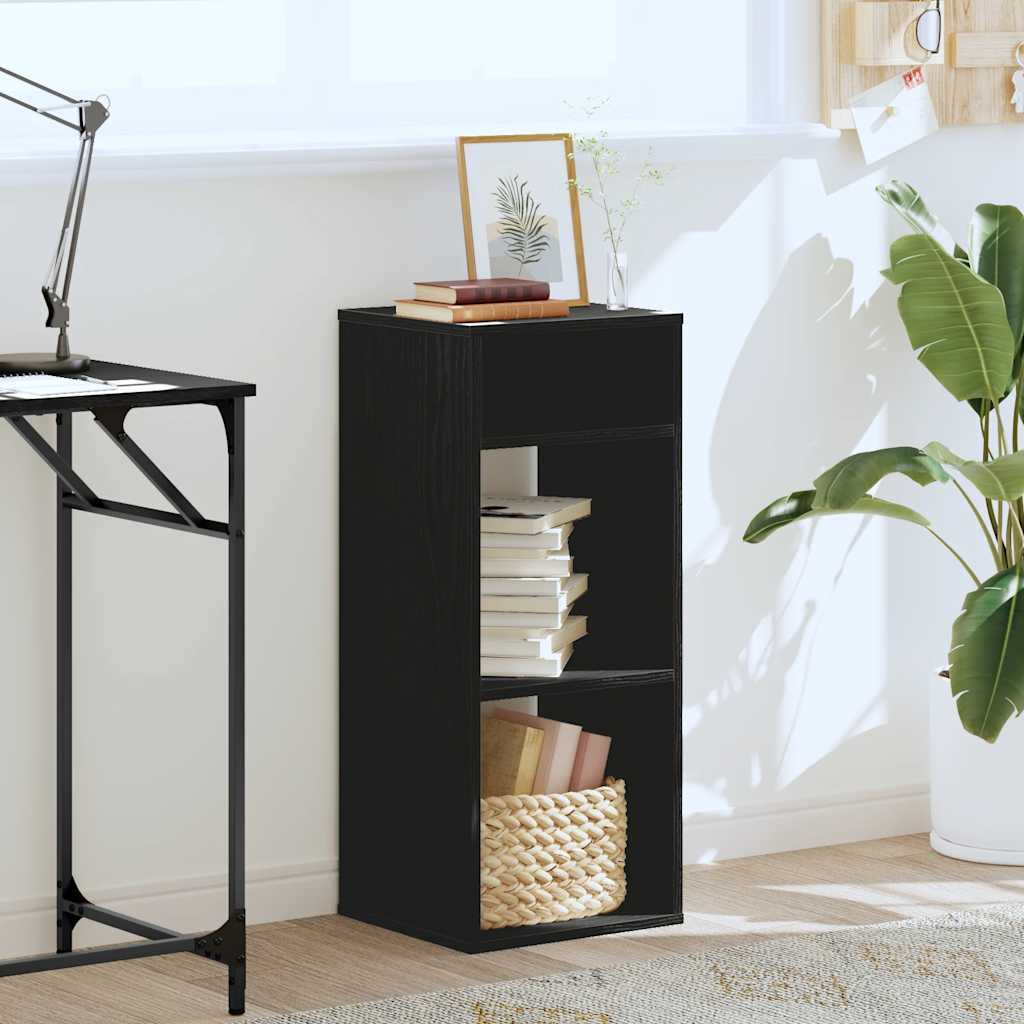 Libreria Nera 34x31x80 cm in Legno Multistrato
