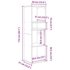 Libreria Bianca 34x31x112 cm in Legno Multistrato