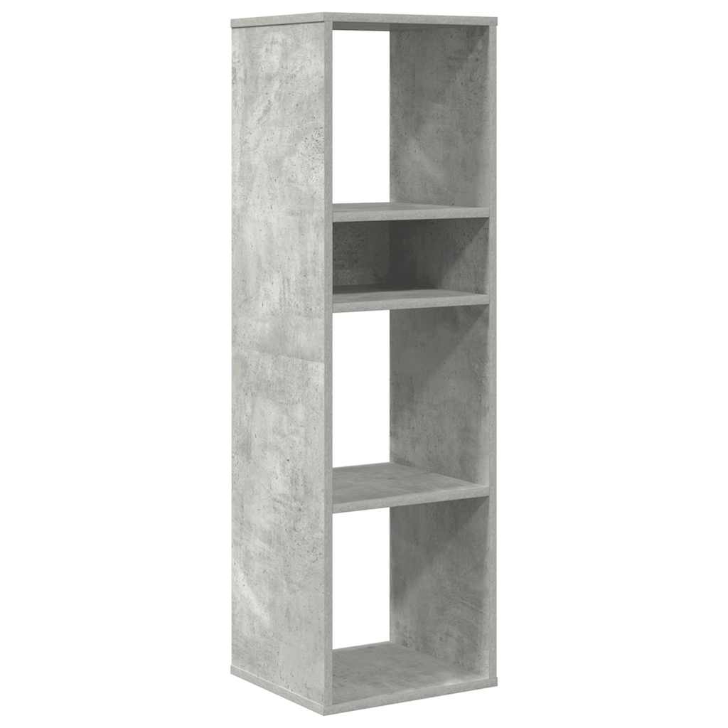 Libreria Grigio Cemento 34x31x112 cm in Legno Multistrato