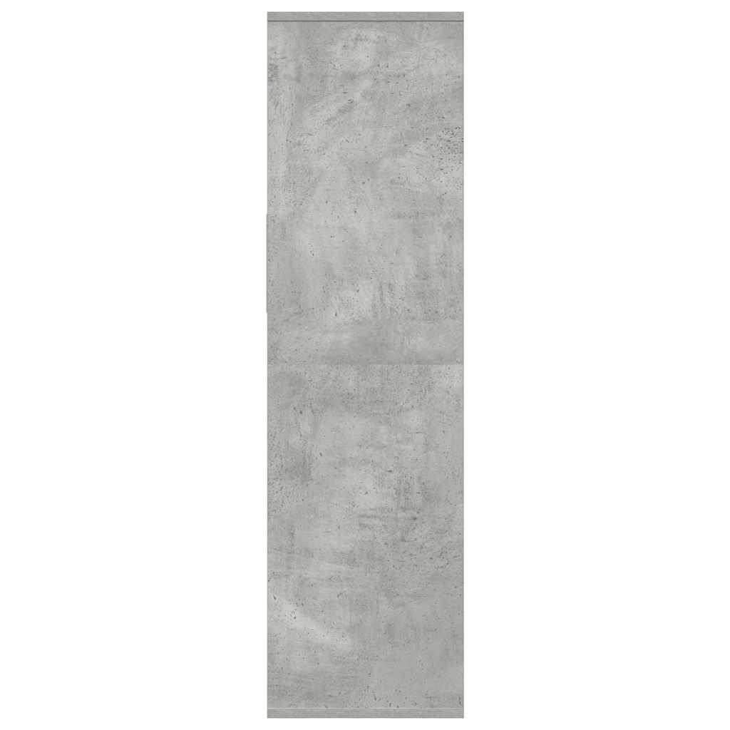 Libreria Grigio Cemento 34x31x112 cm in Legno Multistrato