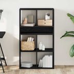 Libreria Nera 66x31x112 cm in Legno Multistrato