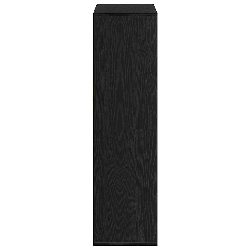 Libreria Nera 66x31x112 cm in Legno Multistrato
