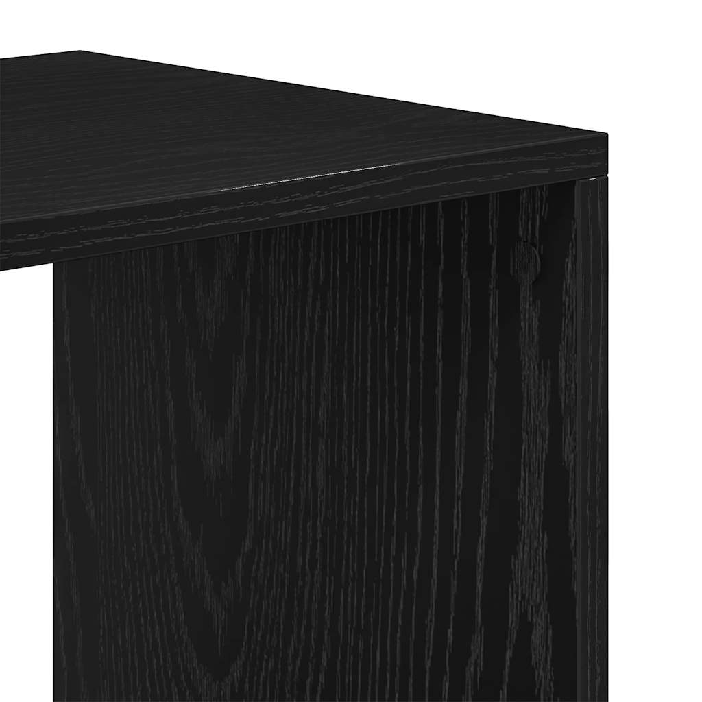 Libreria Nera 66x31x112 cm in Legno Multistrato