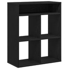Libreria Nera 66x31x80 cm in Legno Multistrato