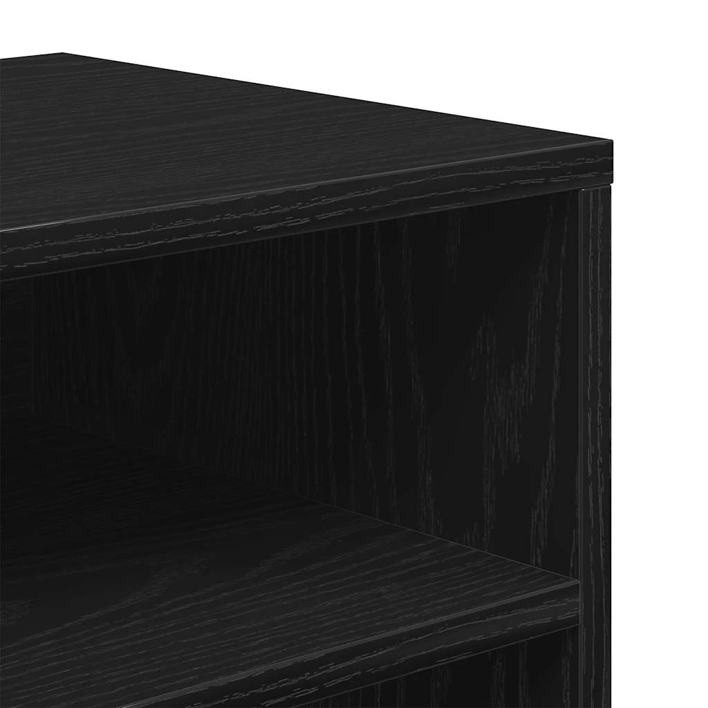 Libreria Nera 66x31x80 cm in Legno Multistrato