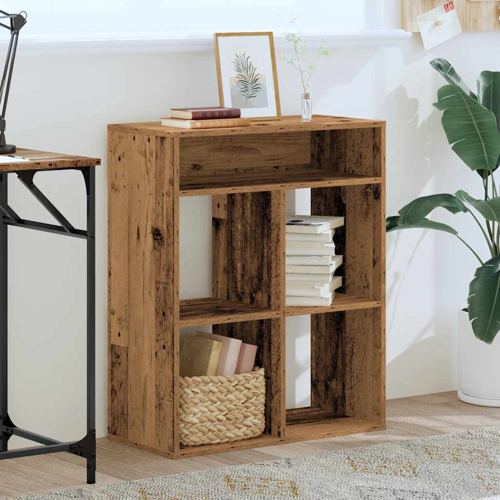 Libreria Legno Antico 66x31x80 cm in Legno Multistrato