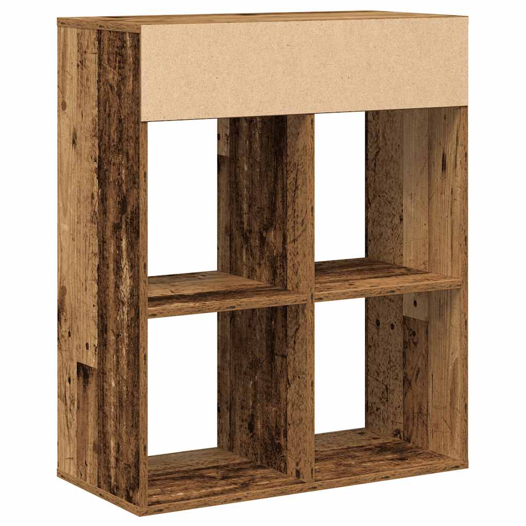 Libreria Legno Antico 66x31x80 cm in Legno Multistrato