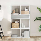 Libreria Bianca 66x31x112 cm in Legno Multistrato