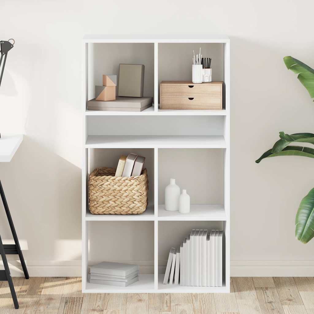 Libreria Bianca 66x31x112 cm in Legno Multistrato