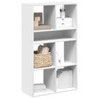 Libreria Bianca 66x31x112 cm in Legno Multistrato