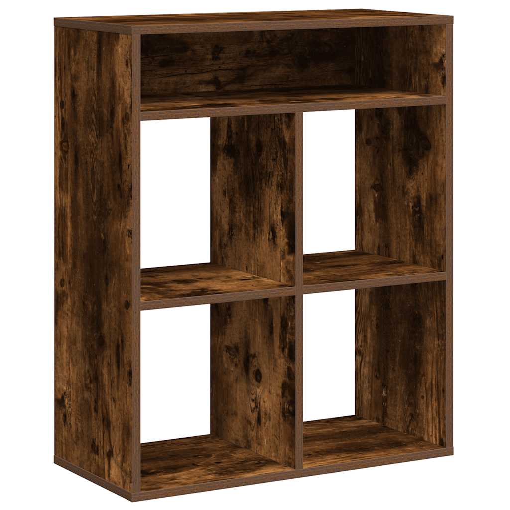Libreria Rovere Fumo 66x31x80 cm in Legno Multistrato
