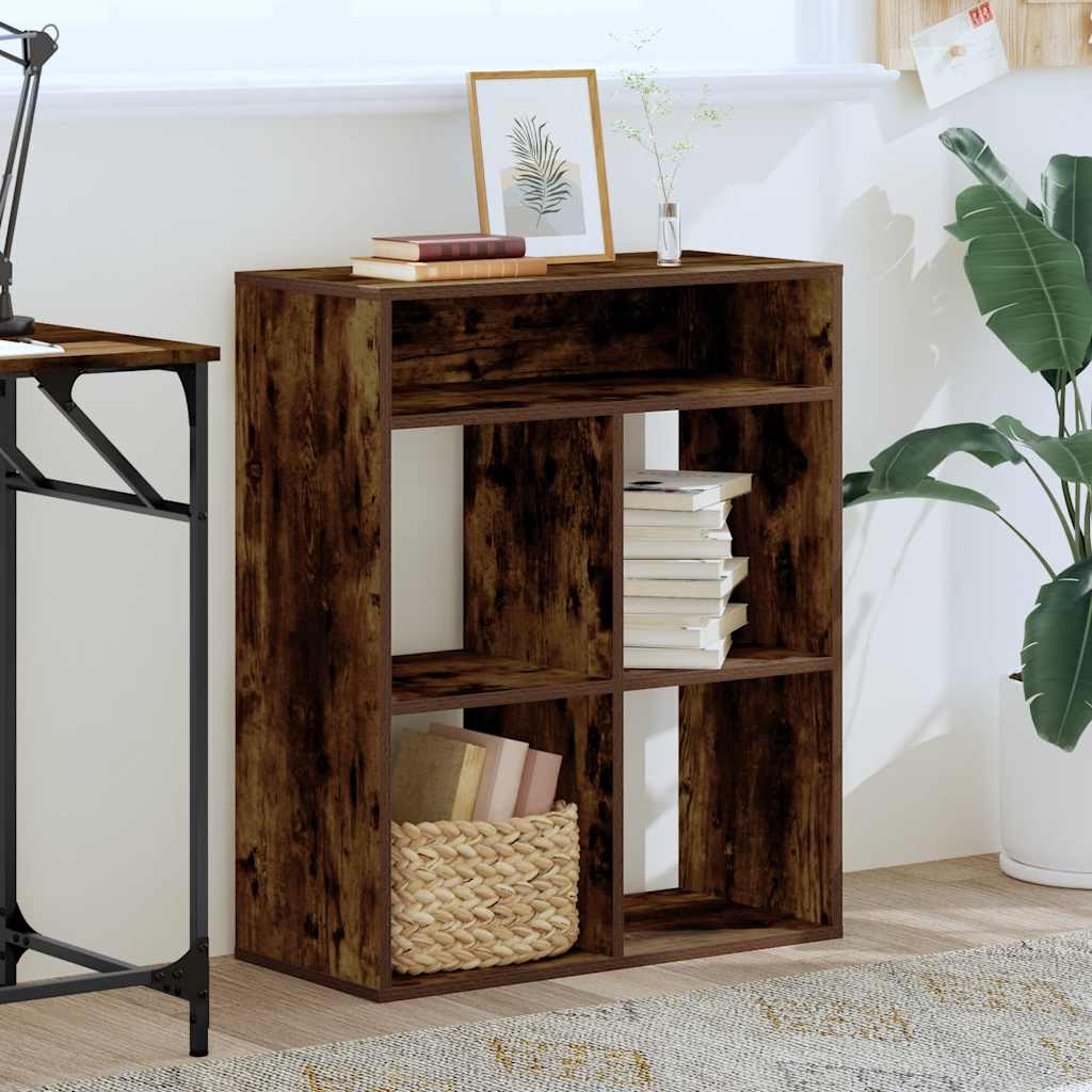 Libreria Rovere Fumo 66x31x80 cm in Legno Multistrato