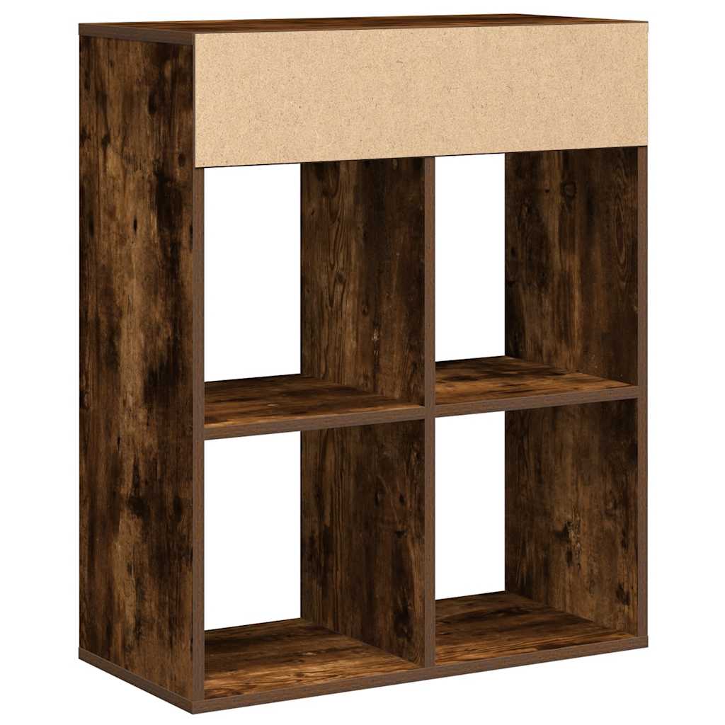 Libreria Rovere Fumo 66x31x80 cm in Legno Multistrato