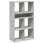 Libreria Grigio Cemento 66x31x112 cm in Legno Multistrato
