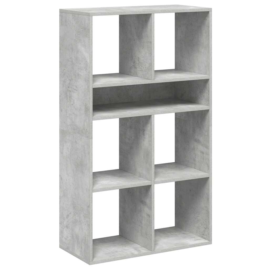 Libreria Grigio Cemento 66x31x112 cm in Legno Multistrato