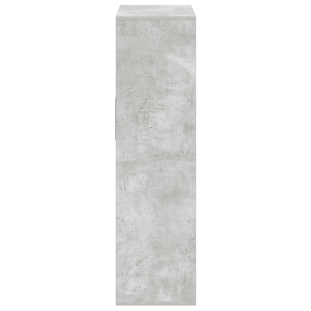 Libreria Grigio Cemento 66x31x112 cm in Legno Multistrato