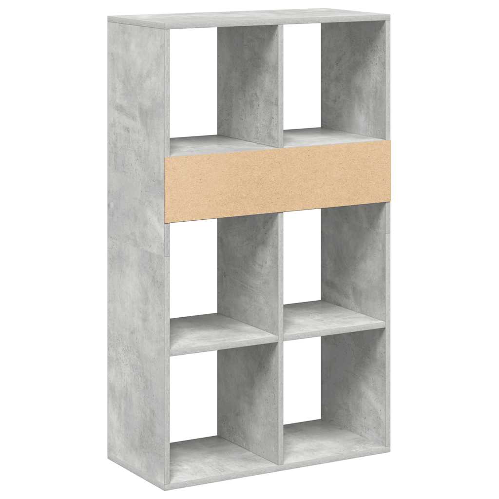 Libreria Grigio Cemento 66x31x112 cm in Legno Multistrato