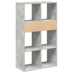 Libreria Grigio Cemento 66x31x112 cm in Legno Multistrato