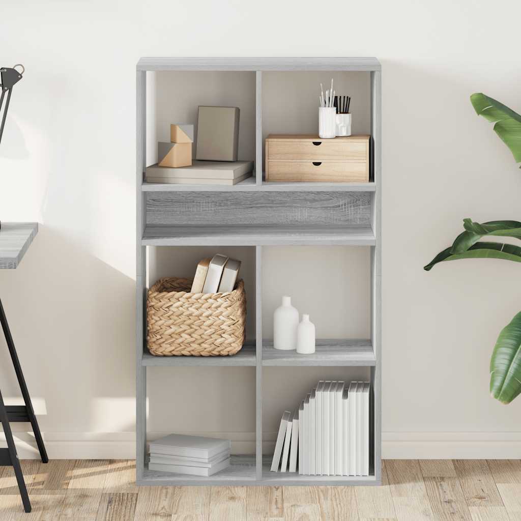 Libreria Grigio Sonoma 66x31x112 cm in Legno Multistrato