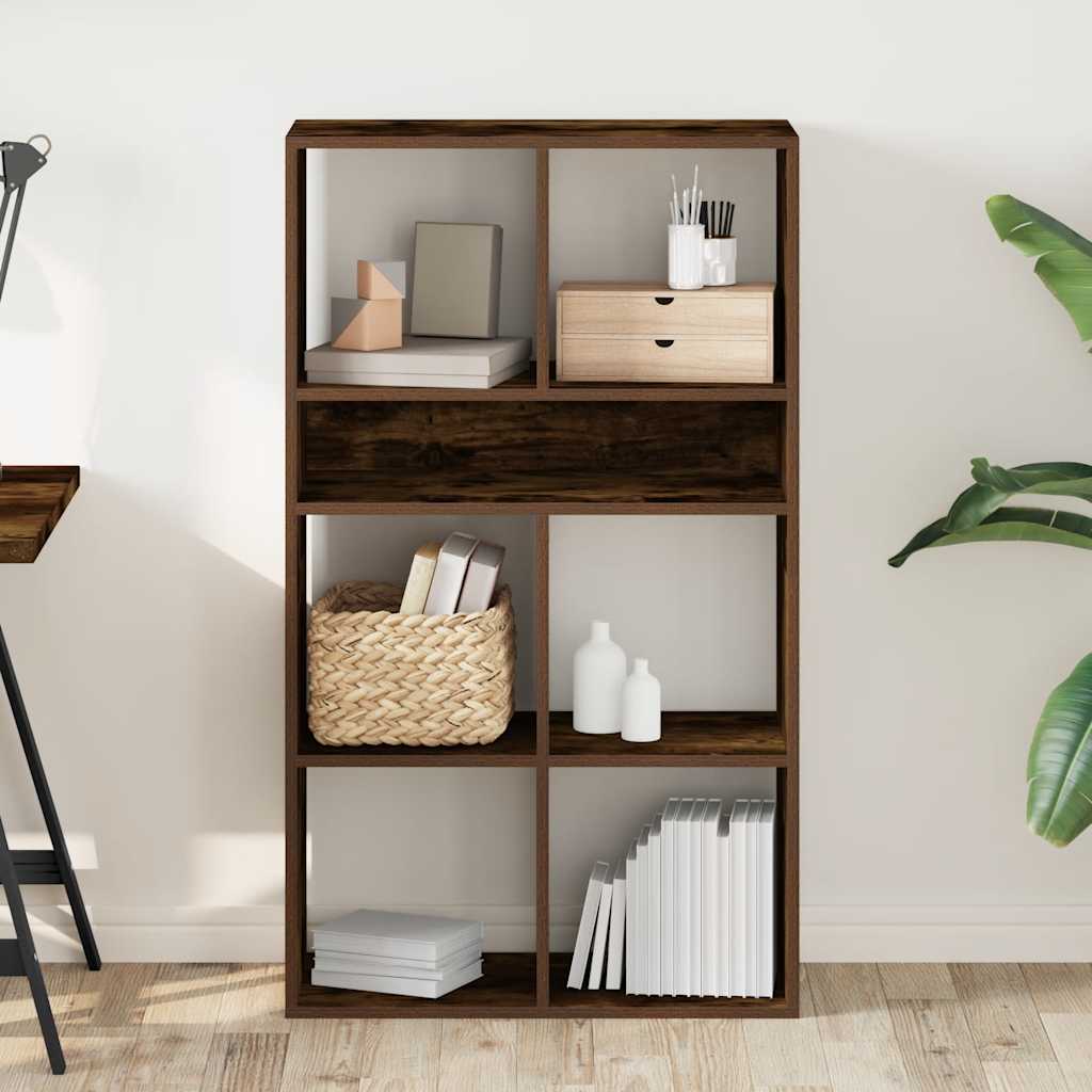 Libreria Rovere Fumo 66x31x112 cm in Legno Multistrato