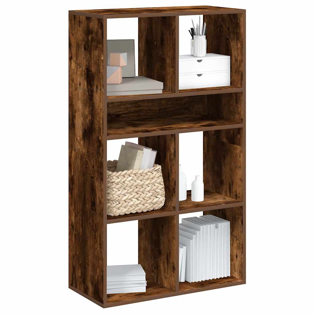 Libreria Rovere Fumo 66x31x112 cm in Legno Multistrato