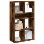 Libreria Rovere Fumo 66x31x112 cm in Legno Multistrato